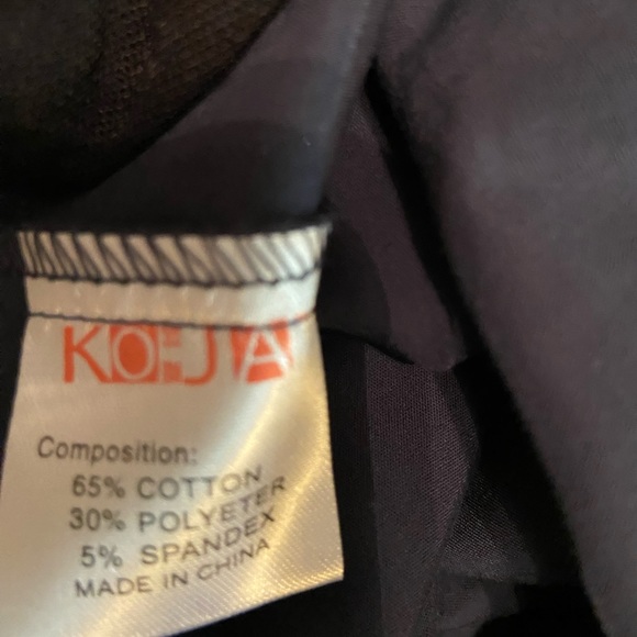 Unique KOJA Dressy Button Down Navy Blouse~Suit XL (See Size Chart) - Picture 10 of 12